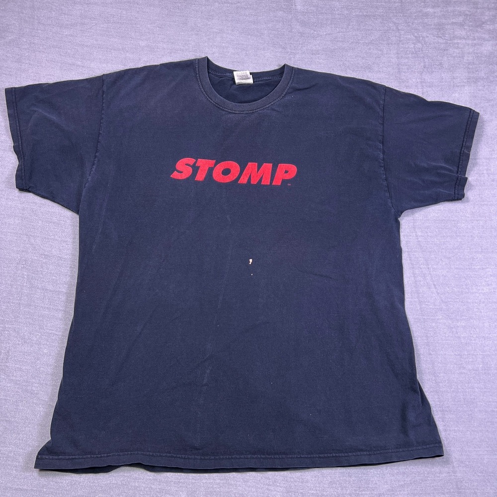 Fruit of The Loom Mens Black Stomp Musical Percussion Group Tour T-Shirt Sz 2XL